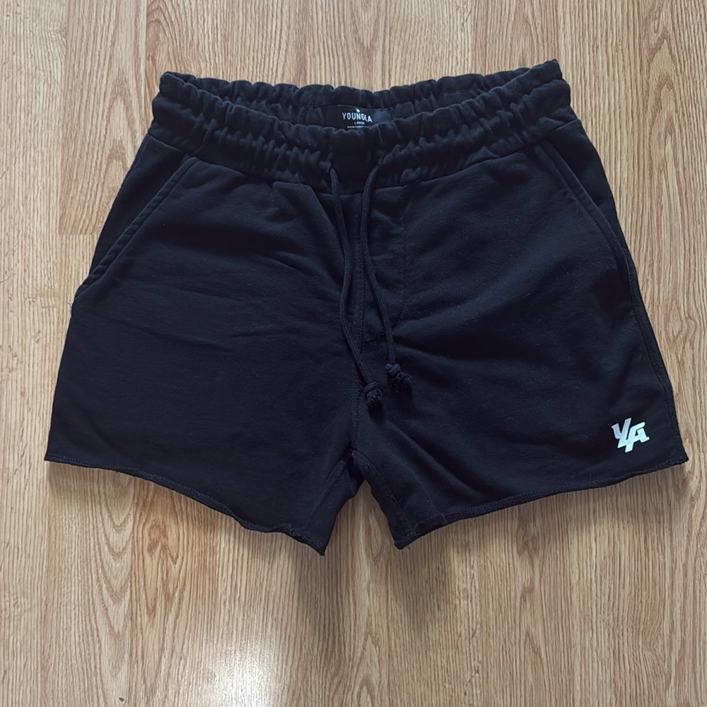 Solid Black Young LA men’s Shorts
